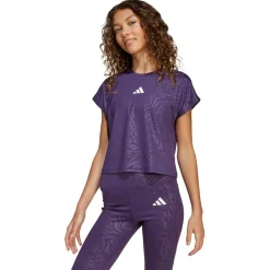 adidas - Kid's All Sports Animal Print Crop T-Shirt - T-Shirt