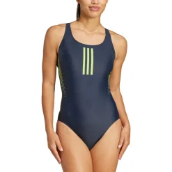adidas - Women's 3-Stripes Rubber Graphic Swimsuit - Badeanzug
