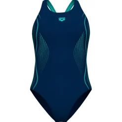 Arena - Women's Grid Swimsuit V Back Graphic - Badeanzug