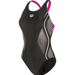Arena - Women's Grid Swimsuit V Back Graphic - Badeanzug