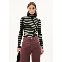 ARMEDANGELS - Women's Alaania Chiffron Stripes - Longsleeve