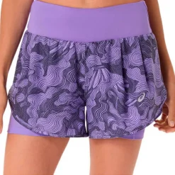 Asics - Women's Road All Over Print 2-N-1 3.5'' Short - Laufshorts