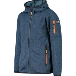 CMP - Kid's Jacket Fix Hood Knitted + Mesh - Fleecejacke