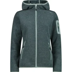 CMP - Women's Jacket Fix Hood Jacquard Knitted Stripes - Fleecejacke