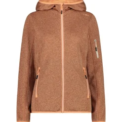CMP - Women's Jacket Fix Hood Knitted + Mesh - Fleecejacke