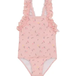Color Kids - Kid's Swimsuit with Frills AOP - Badeanzug