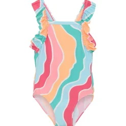 Color Kids - Kid's Swimsuit with Frills AOP - Badeanzug