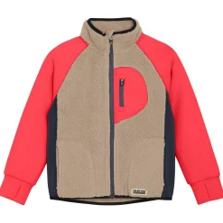 Color Kids - Kid's Teddy Jacket with Fleece Sleeves - Fleecejacke