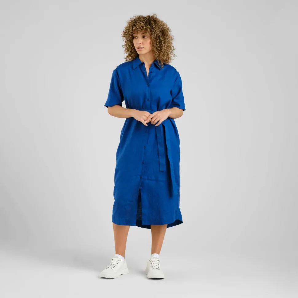 DEDICATED - Women's Shirt Dress Ripa Linen - Kleid