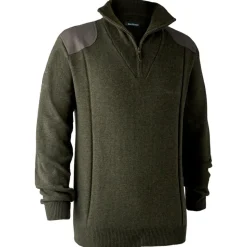 Deerhunter - Sheffield Knit with Zip Neck - Wollpullover