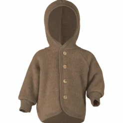 Engel - Kinder Kapuzenjacke mit Holzknöpfen - Wolljacke