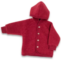 Engel - Kinder Kapuzenjacke mit Holzknöpfen - Wolljacke