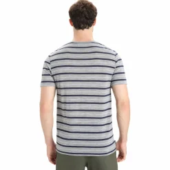 Icebreaker - Wave S/S Tee Stripe - Merinoshirt