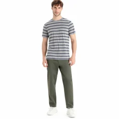 Icebreaker - Wave S/S Tee Stripe - Merinoshirt