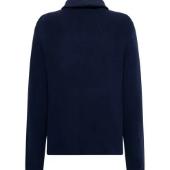 KnowledgeCotton Apparel - 1/2 Neck Zip Merino Wool Rib Knit - Merinopullover