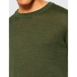 KnowledgeCotton Apparel - Regular Merino Knit Crew Neck - Wollpullover