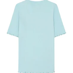 KnowledgeCotton Apparel - Women's Rib Tee Ruffle Hemming - T-Shirt