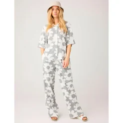 KnowledgeCotton Apparel - Women's Posey Linen-Mix Printed Pants - Freizeithose