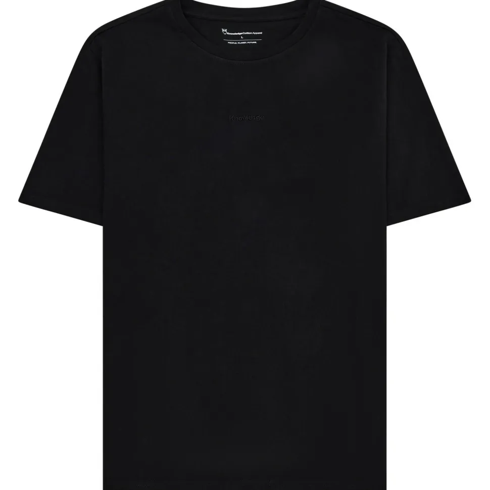 KnowledgeCotton Apparel - Regenerative Organic Cotton Chest Embroidery II - T-Shirt