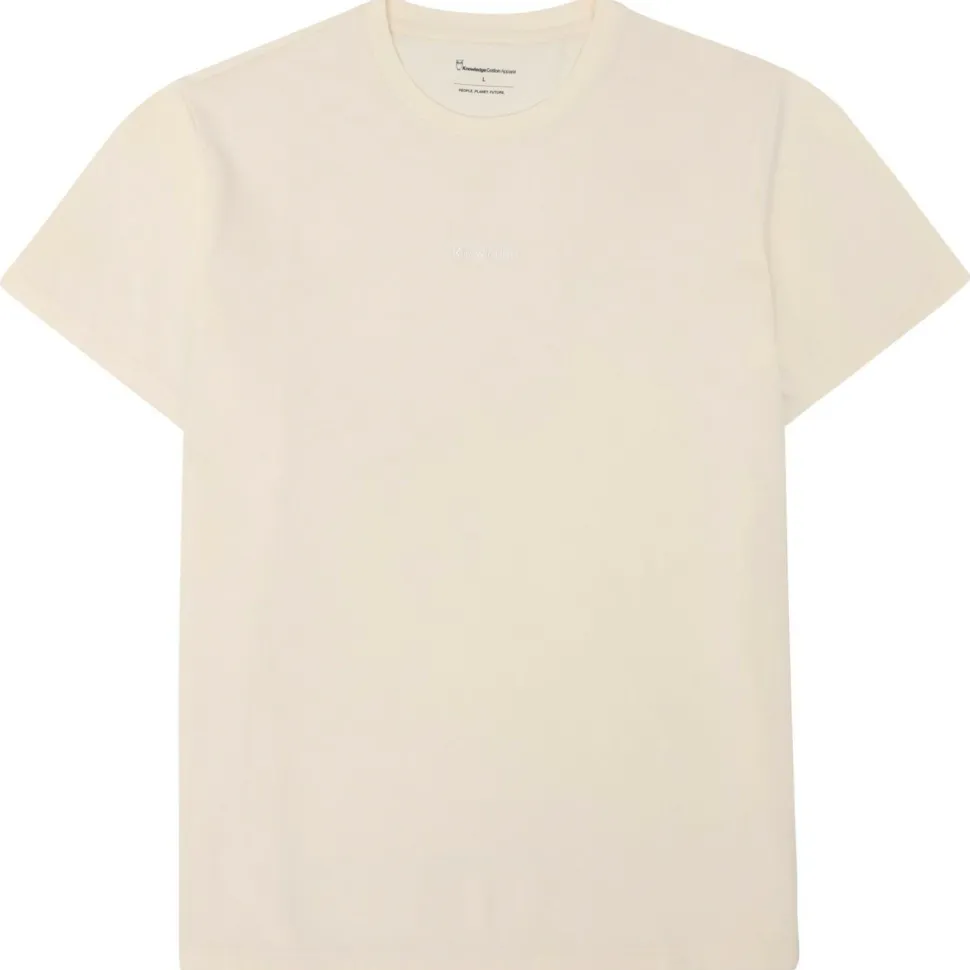 KnowledgeCotton Apparel - Regenerative Organic Cotton Chest Embroidery II - T-Shirt