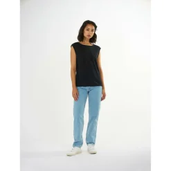 KnowledgeCotton Apparel - Women's Loose Fold Up Linen - Top