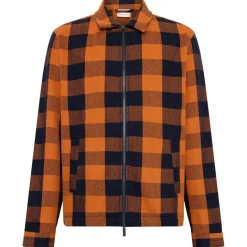 KnowledgeCotton Apparel - Checkered Heavy Flannel Overshirt - Hemd