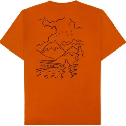 KnowledgeCotton Apparel - S/S Heavy Single MTN Back Print - T-Shirt