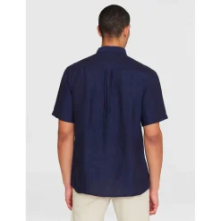 KnowledgeCotton Apparel - Regular Linen S/S Shirt - Hemd
