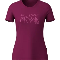 Löffler - Women's Printshirt Sunset Merino-Tencel - Merinoshirt