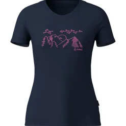 Löffler - Women's Printshirt Sunset Merino-Tencel - Merinoshirt