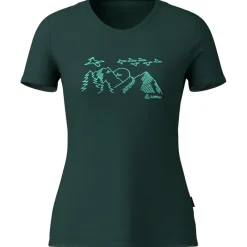 Löffler - Women's Printshirt Sunset Merino-Tencel - Merinoshirt