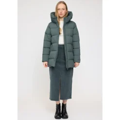 Mazine - Women's Basic Mid Length Puffer Jacket - Parka