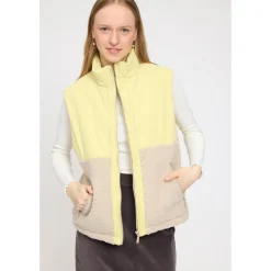 Mazine - Women's Fabric Blocking Vest - Fleeceweste
