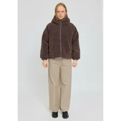 Mazine - Women's Faux-Fur Hooded Jacket - Freizeitjacke