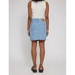 Mazine - Women's Printed Denim Mini Skirt - Rock