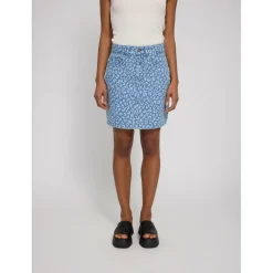 Mazine - Women's Printed Denim Mini Skirt - Rock