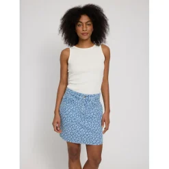 Mazine - Women's Printed Denim Mini Skirt - Rock