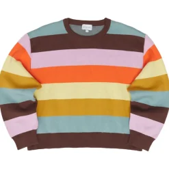 Mazine - Women's Striped Jacquard Knit Jumper - Pullover