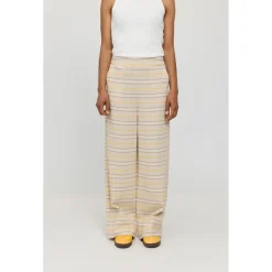 Mazine - Women's Striped Linen-Mix Pants - Freizeithose