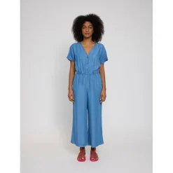 Mazine - Women's Wide Leg Tencel Jumpsuit - Jumpsuit