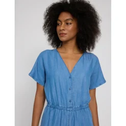 Mazine - Women's Wide Leg Tencel Jumpsuit - Jumpsuit