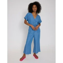 Mazine - Women's Wide Leg Tencel Jumpsuit - Jumpsuit