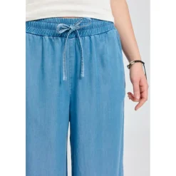 Mazine - Women's Wide Leg Tencel Elastic - Freizeithose