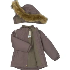 Mikk-Line - Kid's Winter Jacket Waist Solid with Fake Fur - Winterjacke