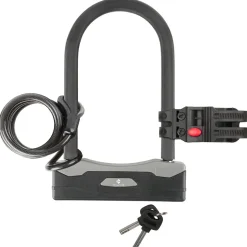 M-Wave - Bügelschloss mit Spiralgabel B & S - Fahrradschloss