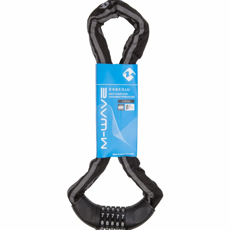 M-Wave - Zahlen-Kettenschloss D 6.8,5 Illu - Fahrradschloss