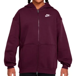 Nike - Big Kid's SW Club Fleece Oversized Full-Zip Hoodie - Freizeitjacke