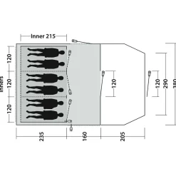 Outwell - Rockwell 6 - Gruppenzelt