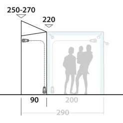Outwell - Tall Connection Parkville 200SA - Zelterweiterung
