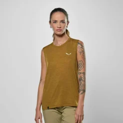 Salewa - Women's Eagle Minilogo Alpine Merino Tank Top - Merinoshirt